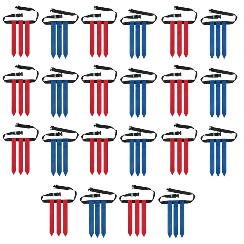 22pcs-flag-football-belts-adjustable-flag-football-set-football-flag-football-belts-for-sports-training-competition-blue-red