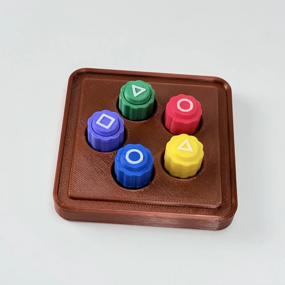 3D Printed Toy Miniature Figurines Ornament Crafts Board Game Accessories 3d Printing Calamari Game Dice Party Game Props Square Circle Triangle Printing Bar Games Party Props Korean Film Play