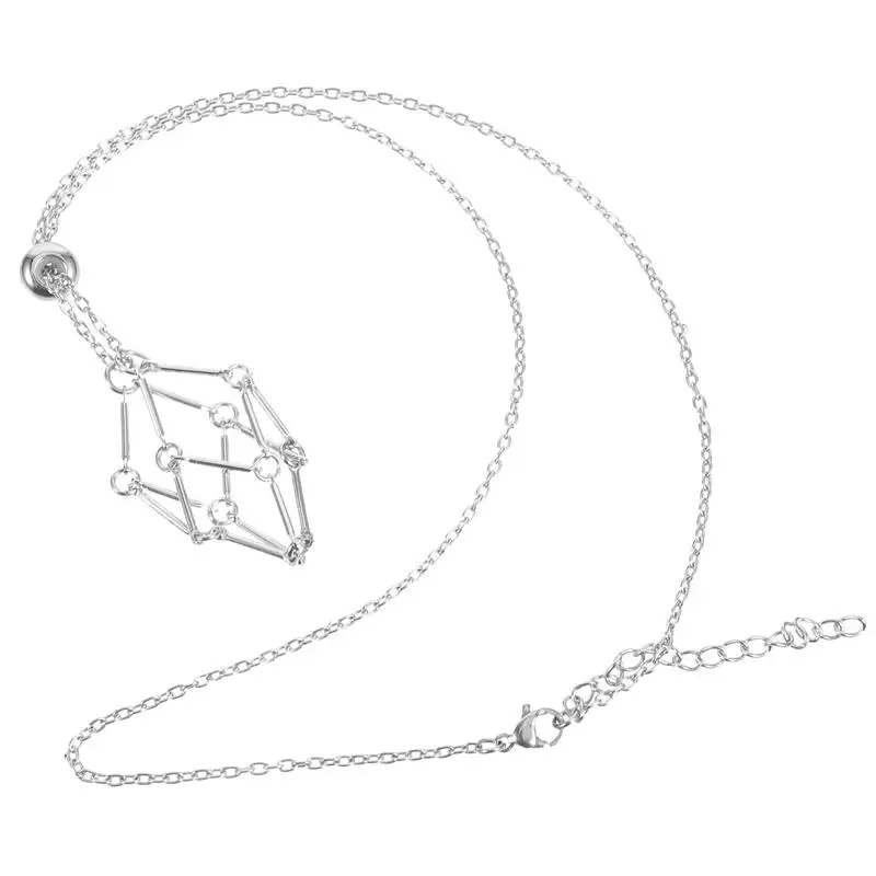 Crystal Stone Holder Necklace Crystal Pendant Holder,Adjustable Necklace  Cord