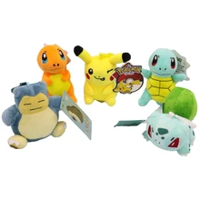 

20cm Pokemon Anime Plush Doll Pokemon Jenny Turtle Little Fire Dragon Pikachu Kabi Beast Doll Stuffed Plush Doll Toy Kids Gift