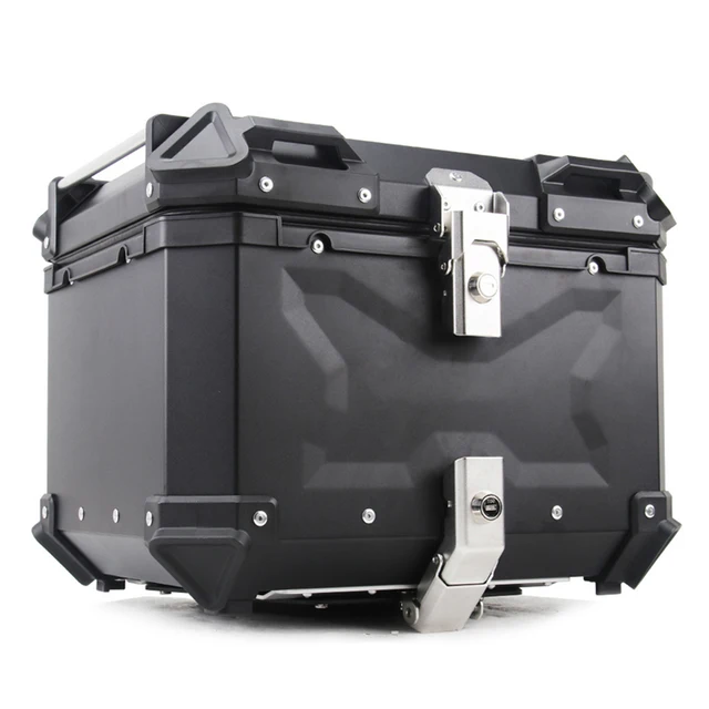 36L 45L 55L Motorcycle Aluminum Box Universal Moto Top Case Motorcycle Rear Luggage Tail Box Helmet Waterproof Storage Trunk