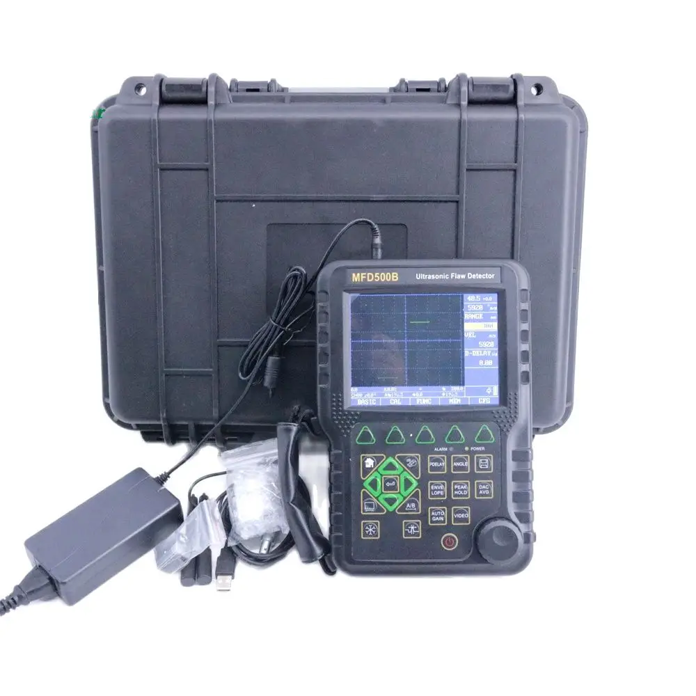 MFD500B Portable Digital Ultrasonic Flaw Detector 0-9999mm NDT Inspection Flaw Tester