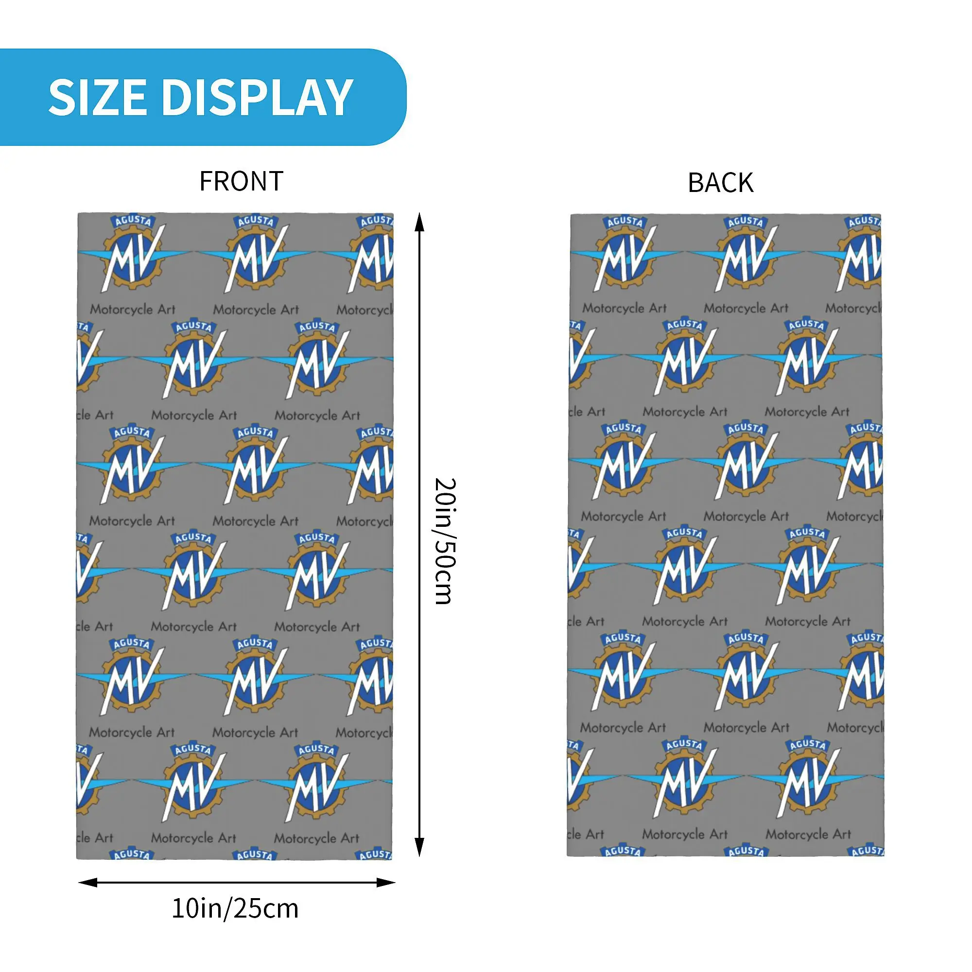 MV Agustas Motorcycle Art Bandana Neck Gaiter for Ski Cycling Men Women Wrap Scarf Balaclava Warmer bandana scarf bandana neck warmer