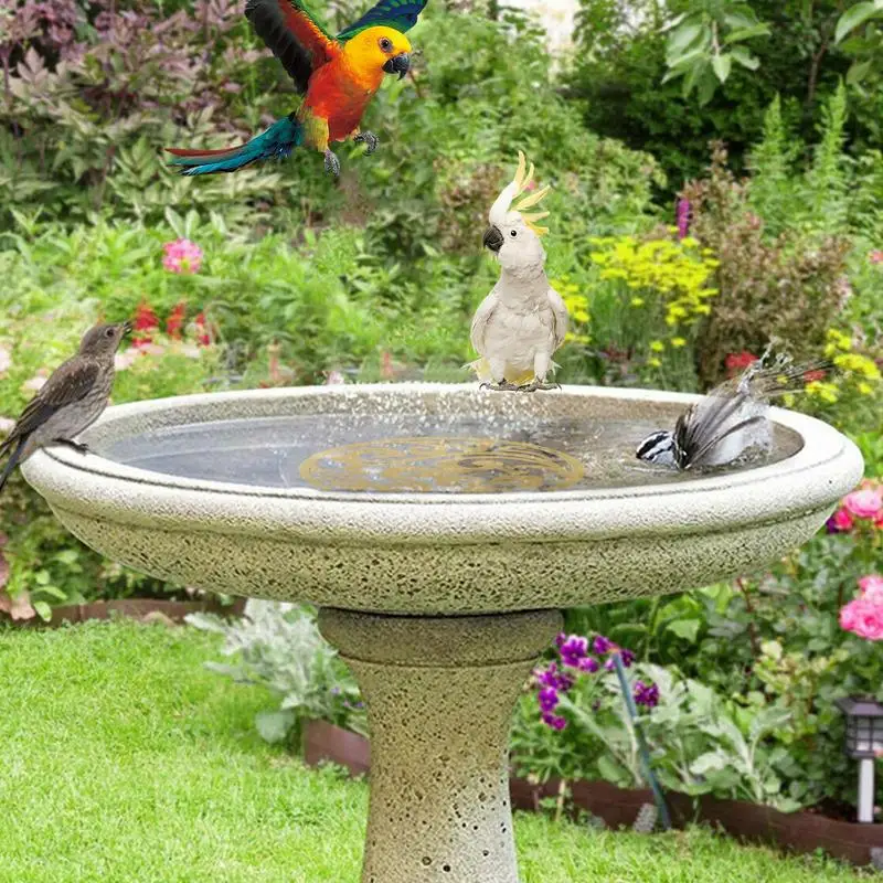 Copper Disk for Bird Bath Safe Bird Bath Purification Disk for Family Statue Tree Balcony Apartment Garden Pet Supplies