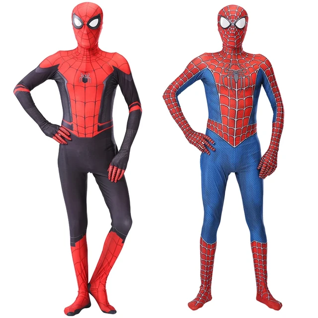 Superhero Spiderman Costume Spandex Jumpsuit Halloween Cosplay Costumes  Kids/adults