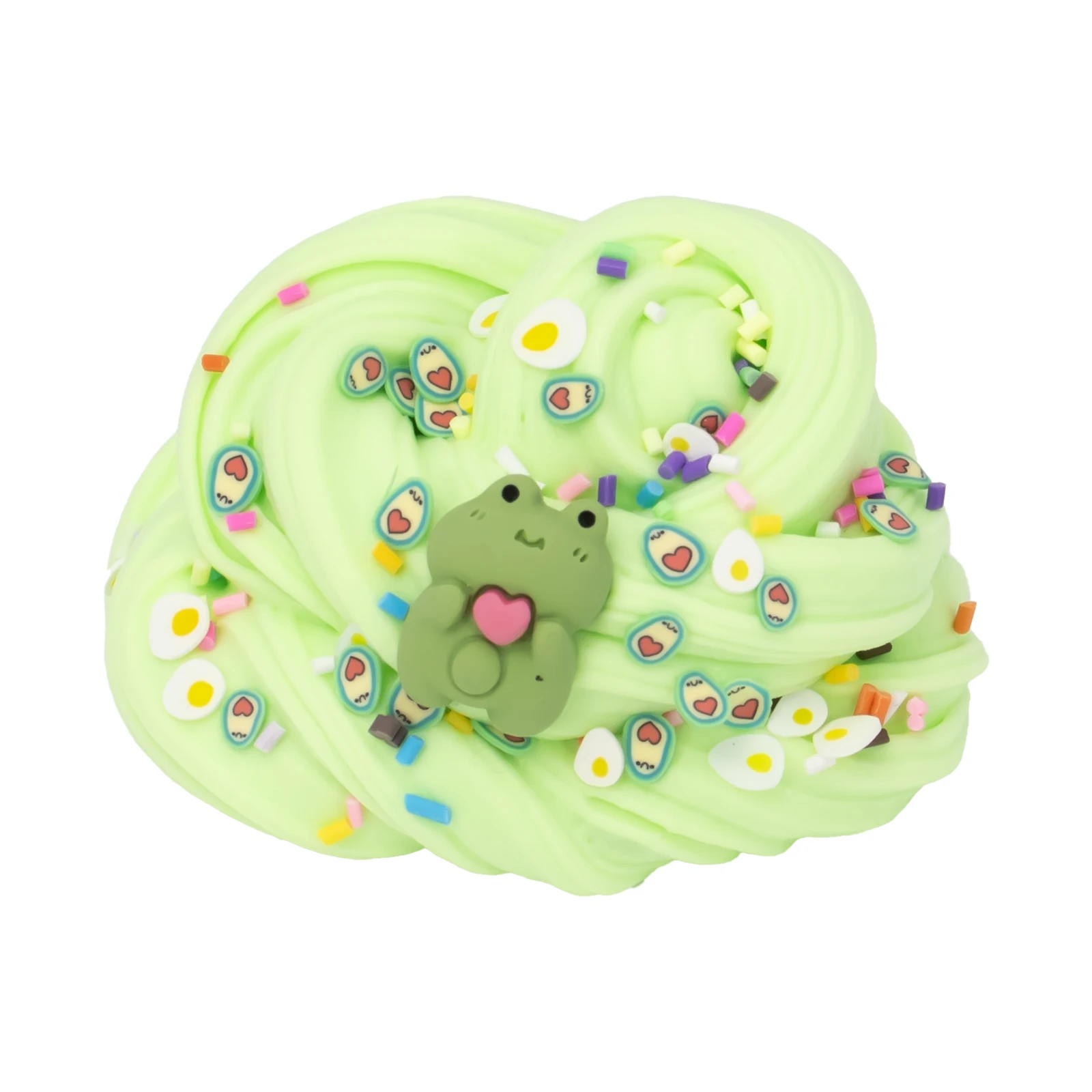 Frog Butter Slime Set - Fluffy Scented Slime for Kids, Ideal Party Favor and Christmas Gift, Putty Complete with Slime Charms, 5