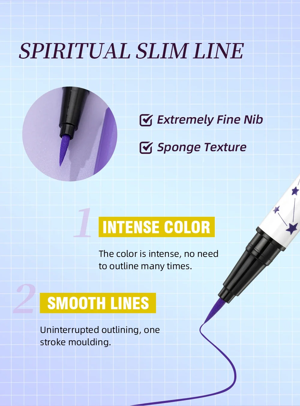 Description Picture 5 of itemQIBEST 12 Colors Eyeliner Liquid Waterproof Matte Liquid Eyeliner Pen Long Lasting Green Yellow Purple Blue White Eye Liner Pens