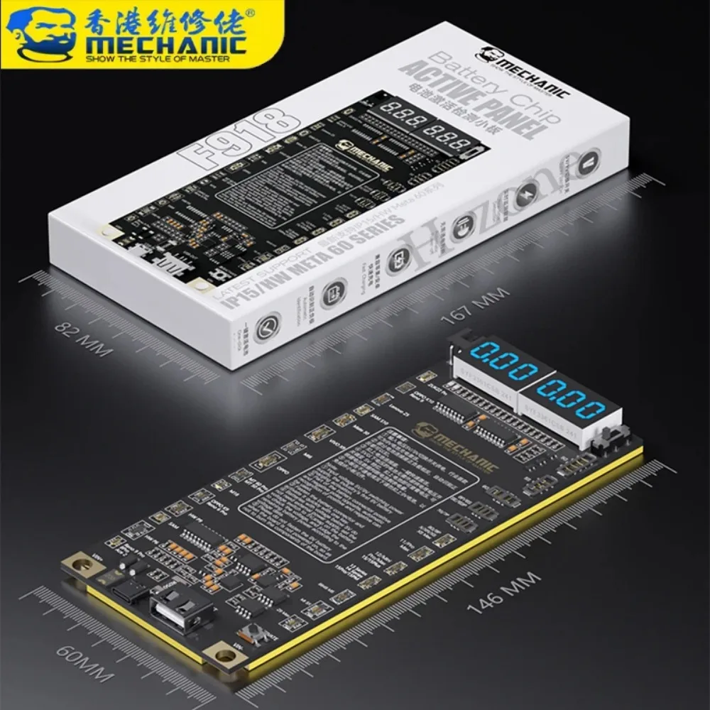 MECHANIC F918 배터리 활성화 감지 보드 도구, 빠른 충전, 아이폰 5-15 프로 맥스, 안드로이드용, 원 클릭 활성화
