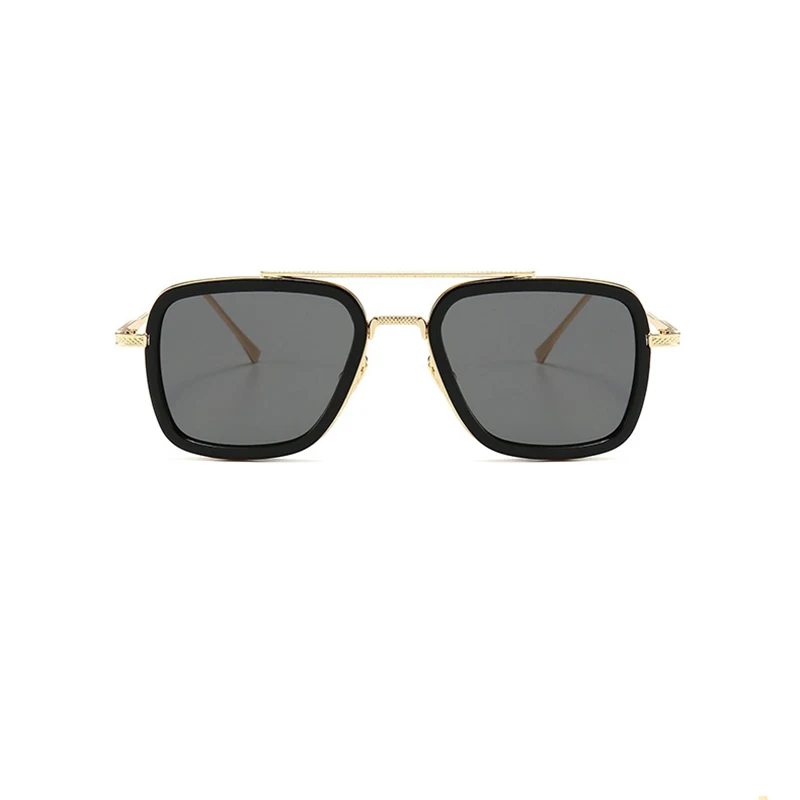 Tony Stark Robert Downey Men Women Sunglasses Square Frame Transparent Lenses Sun Glasses Male Ladies Eyewear Free_voghion.com