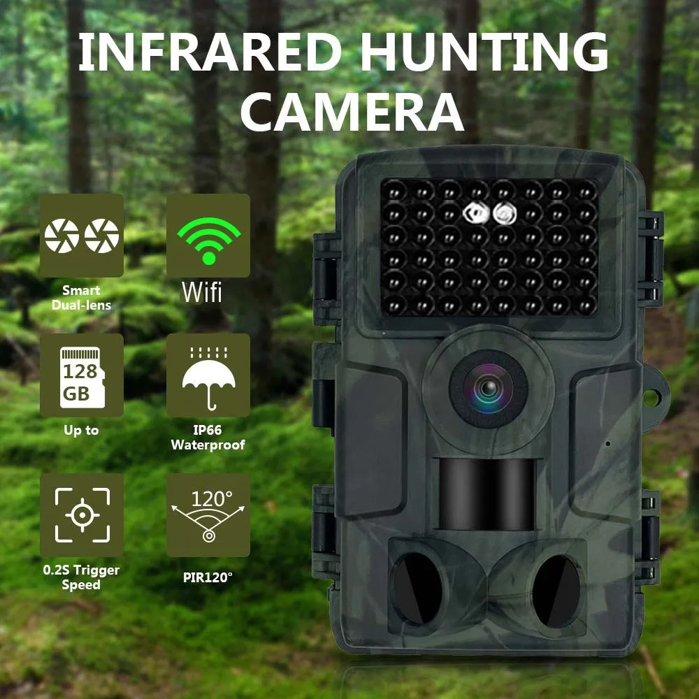 PR4000 WIFI wildlife skauting sledovací kamera Bluetooth 1080P 32MP tepelné záření noc vidění 2.0 palec LCD divoký vláčet fotka pro honit