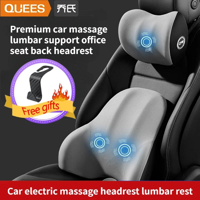 QUEES Car Seat Massager Neck Pillow High-end Universal Seat Lumbar Pillow  Travel Protection Lumbar Neck Pillow Lumbar - AliExpress