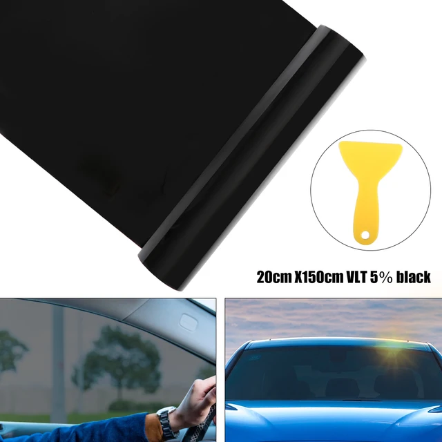 Solar Film for Car Windscreen 20cm X150cm Tinted In Black Clear Solar Film Anti-UV Sun Shade Car Accessories Solar Protection 3