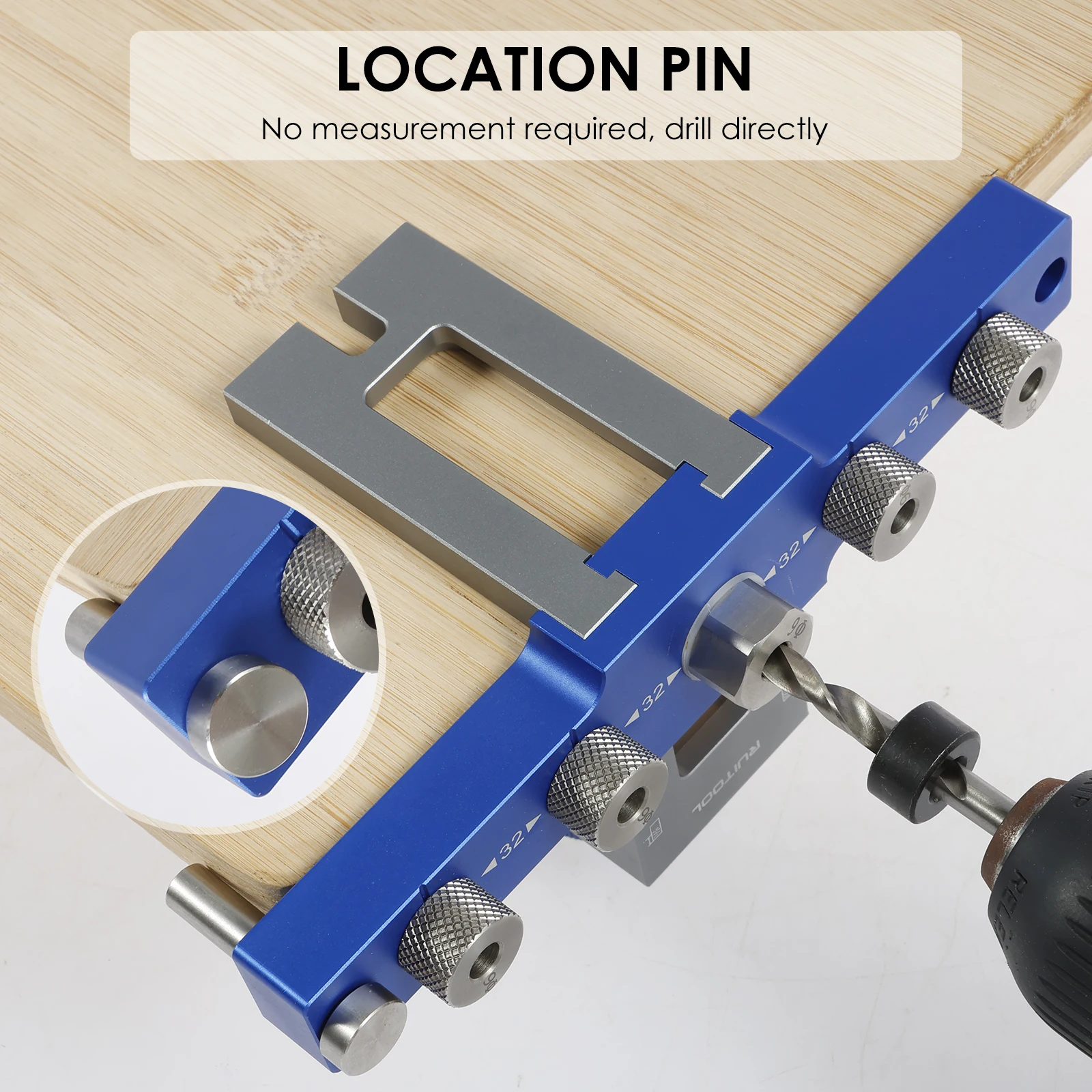 Self Centering Doweling Jig Aluminum Alloy Pocket Hole Jig Kit Precise - View #9