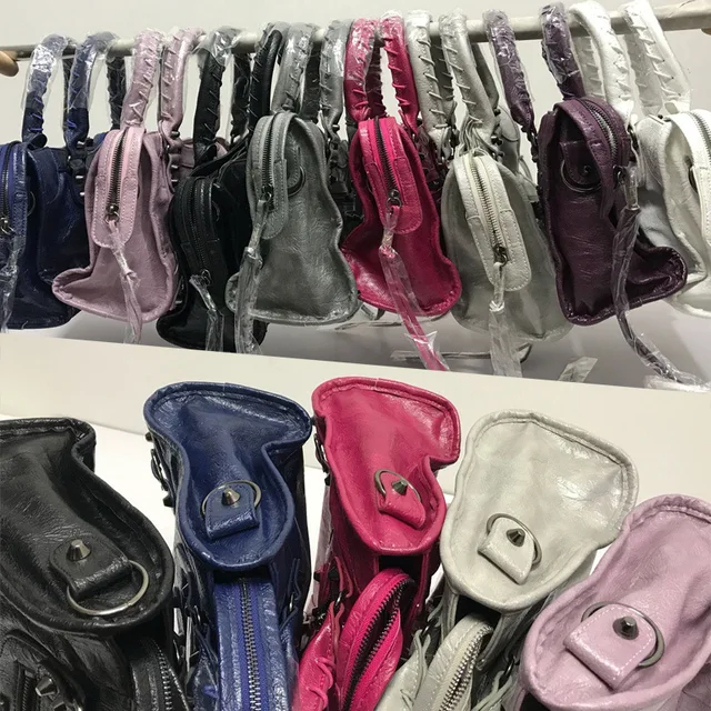 NO logo Soft Pu Leather Brand Girls Shoulder Bags Black HandBags Tote New Arrival Mini Small Motorcycle Bags Crossbody for Women 1
