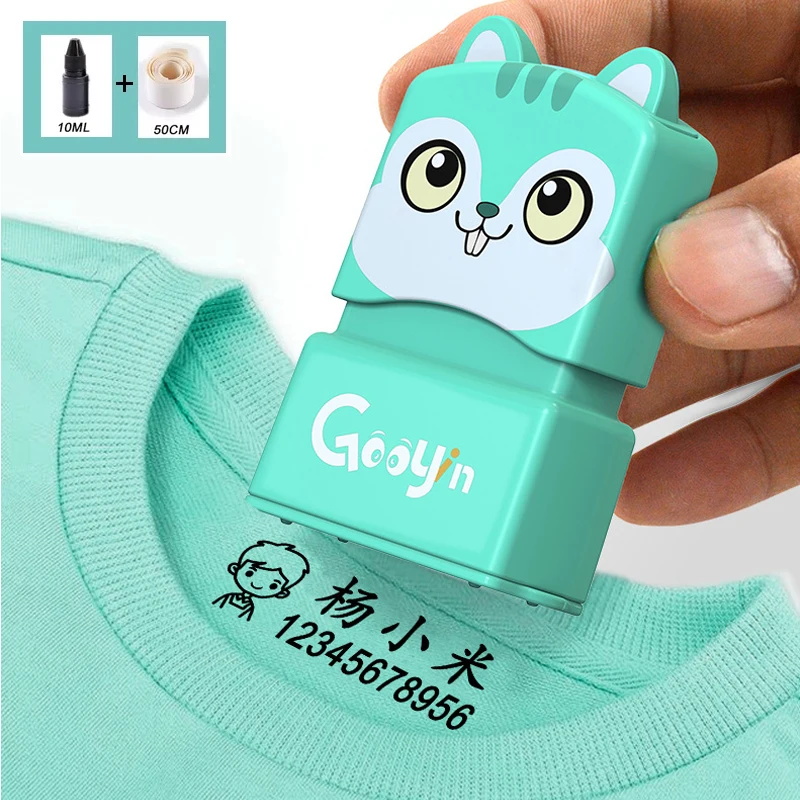 Name Stamp for Clothing Kids, Customized Personalized Labels for Kids.  Non-Fading School Uniform Custom Stamp. Clothing Labels for Daycare and  Nursing