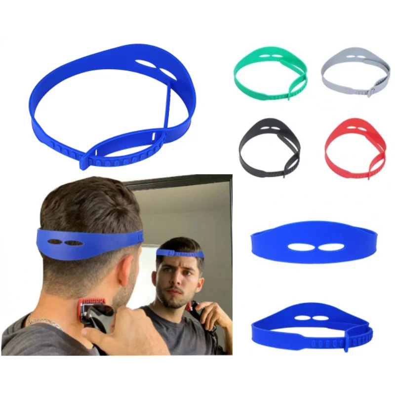 Adjustable Silicone Men Neckline Shaving Template Hair Trimming Ruler Guide Arc-shaped Template Cutting Mold Salon Styling Tools irregular hair pin casting molds hair clip silicone molds diy jewelry bookmarks epoxy resin molds hair accessories mold