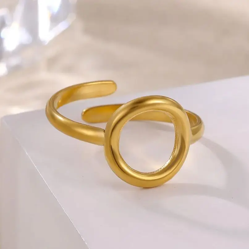 Gold Stainless Steel Ring for Women