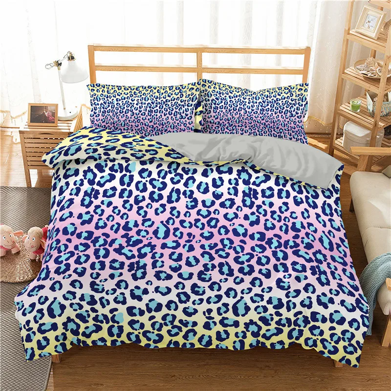 Rainbow Cheetah Print Bedding