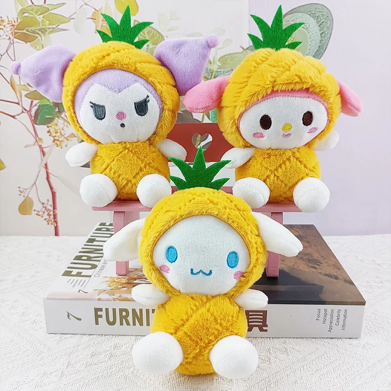 

Sanrio Fragrant Cross Dressing Polo Sanrio Doll Keychain Pendant Plush Kuromi Doll Plush Toy Doll Kawaii Selected Gifts