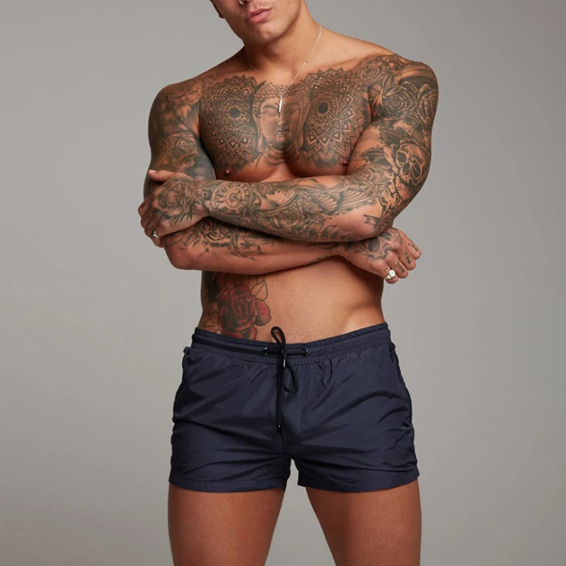 

Men Shorts Beach Pants Sports Summer Slacks Fashion Durable Swimwear Boys Swimming Suits Trunks One Piece Swimsuits Quick-Drying