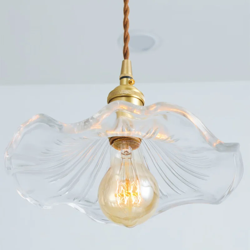 Nordic Chandelier Living Room Pendant Lights Flower Shaped Glass Lampshades Led Lamp Dining Table Lighting Bedroom Decoration - Image 4