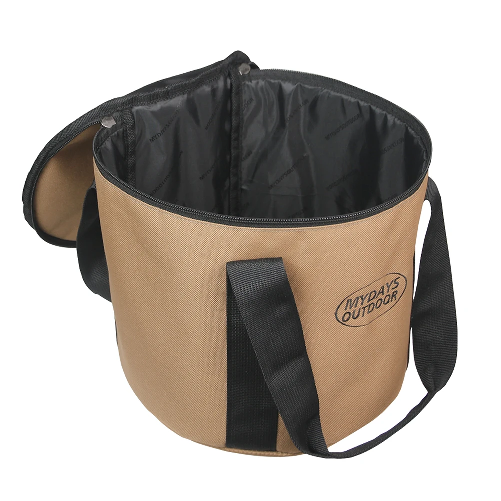 Oxford Cloth Pot Tableware Bag Portable Waterproof Round Camping Pot Bag Large Capacity Wear-resistant Picnic Tools Accessories