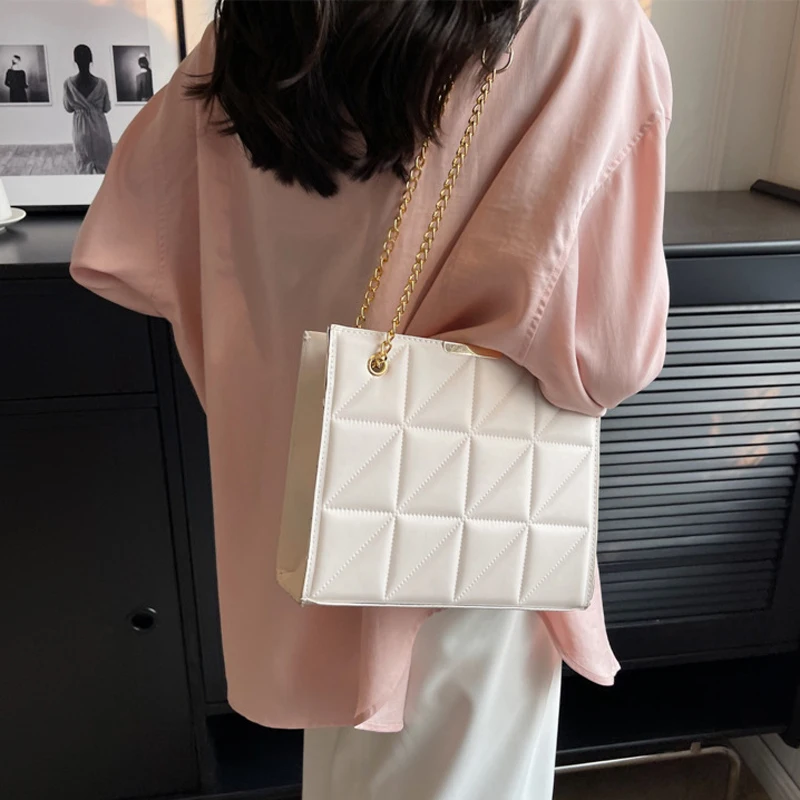 Candy Color Plaid Shoulder bags For Women 2022 Casual Mini Square Box  Messenger Bag Chain Fashion Crossbody HandBags Purse in 2023