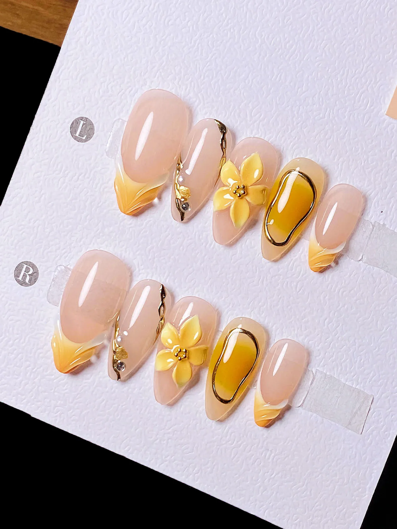 10 قطع من خطوط ثلاثية الأبعاد فرنسية صفراء مصنوعة...