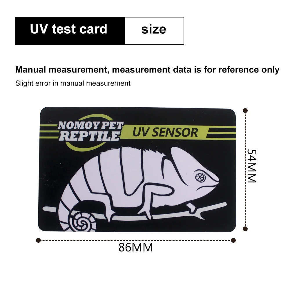 UVB Test Cards Reptiles UV Test Card Life Effective Tests Measurement Analysis Tools UV Light Meter 10 Seconds Detection uv test card