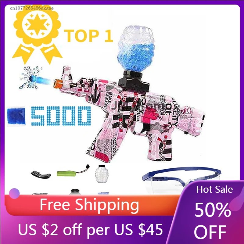 

AK-47 Electric Burst Gun Toys Gun For Outdoor Game Shooter Weapon CS Fighting For Children Adult With Goggles