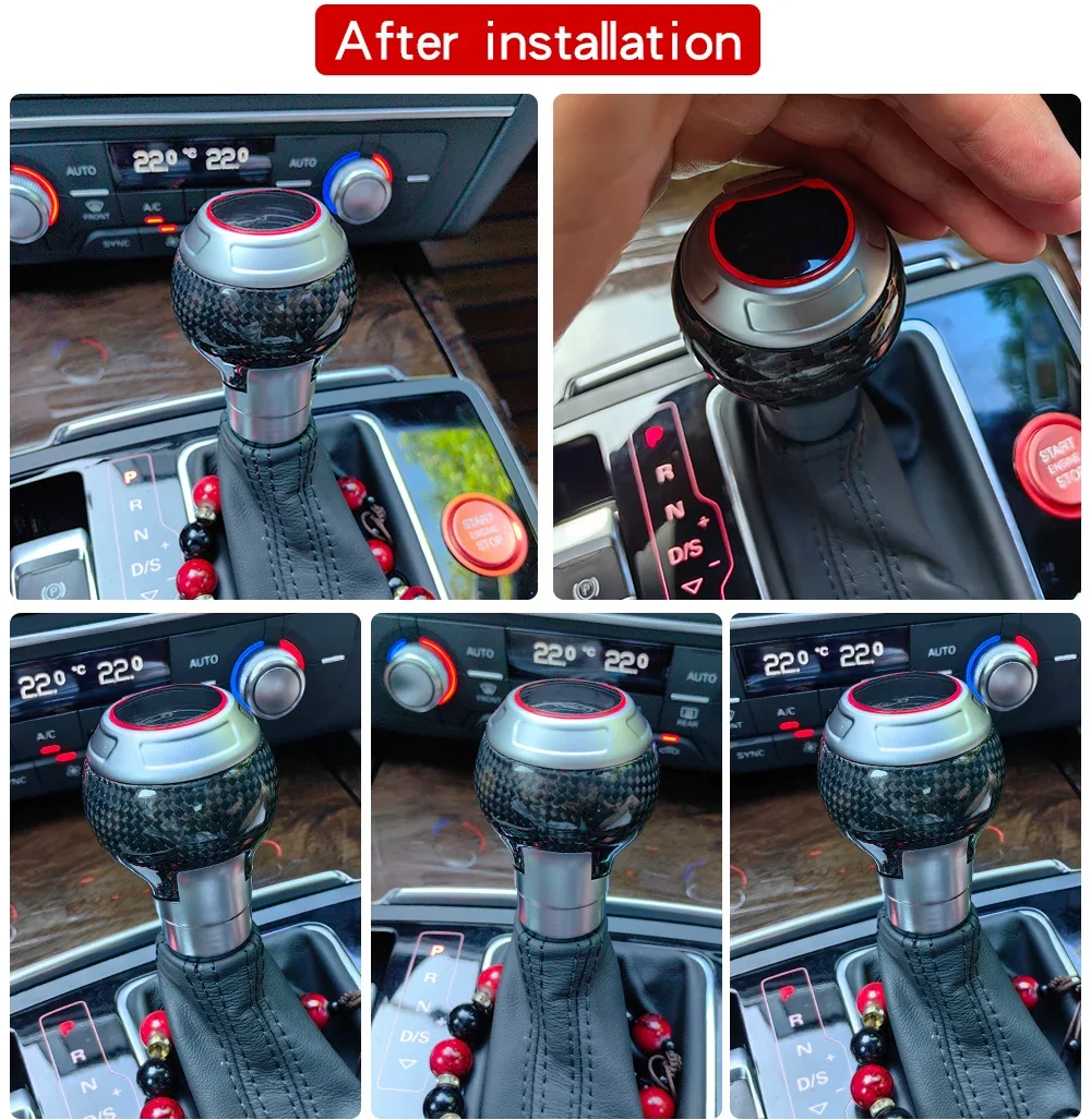LED Gear Shift Knob shifter for Audi A3 8V A6 C7 S3 RS3 Q3 S6 S7 RS6 S4 S5 A7 Q5