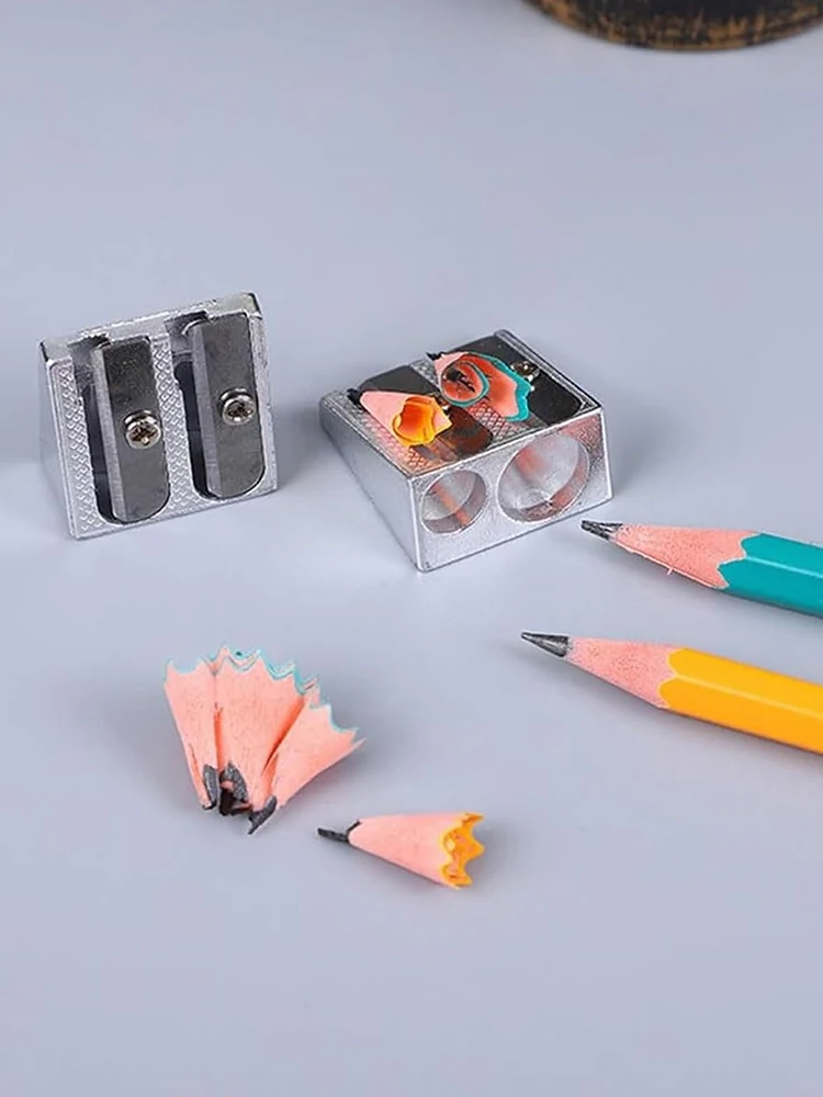 pencil sharpener Magnesium Pencil Sharpener Kum 2-Hole Sharpener Alloy Wedge Profile Metal Pen