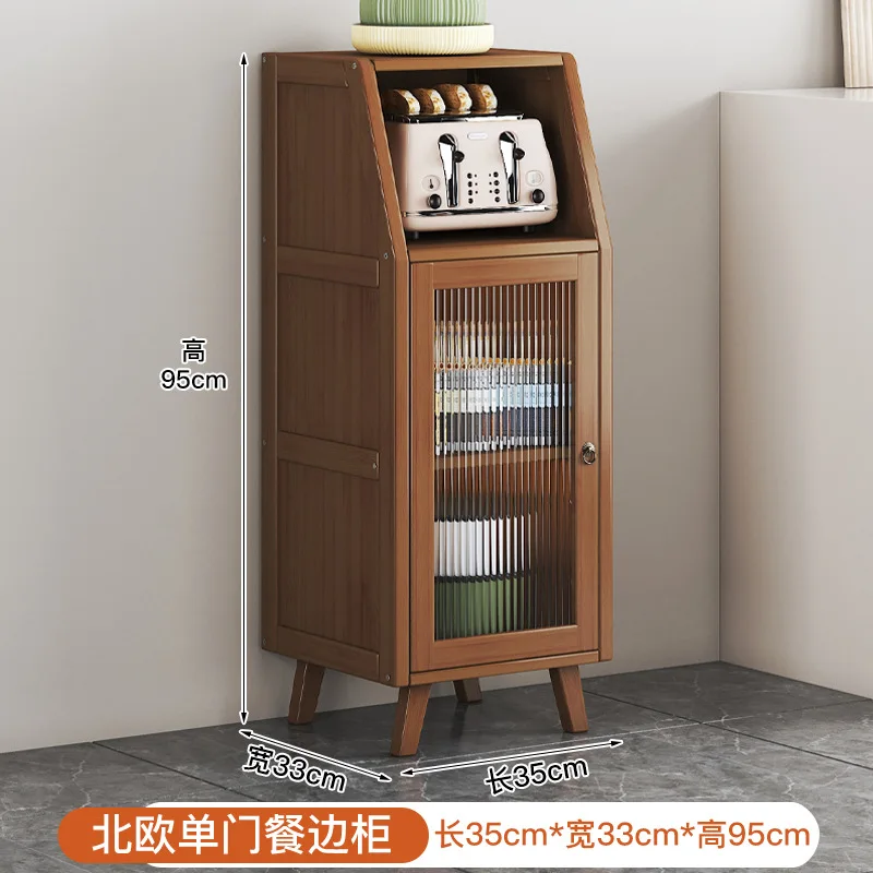 Bamboo solid wood kitchen storage cabinet side table furniture living room and dining room furniture Kitchen cabinet alacena