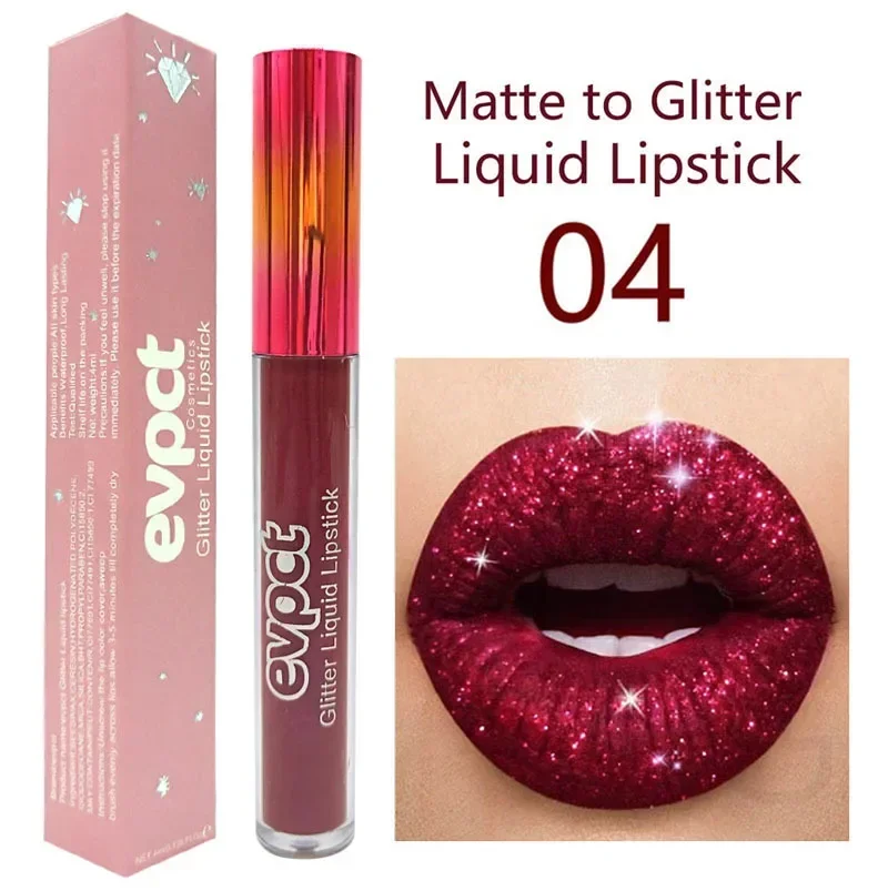 Waterproof diamond glitter lip gloss 15 colors liquid lipstick lip makeup