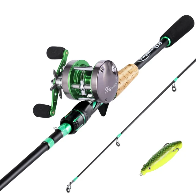 Sougayilang Baitcasting Fishing Rod and Reel Combo Set Carbon