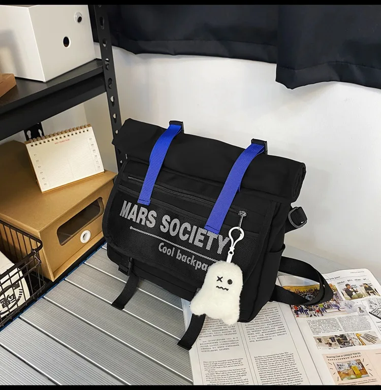 2023 Fashion High-capactiy Vintage Backpack Japanese Multifunctional School Bags For Boys Gilrs Casual Messenger Crossbody Bag