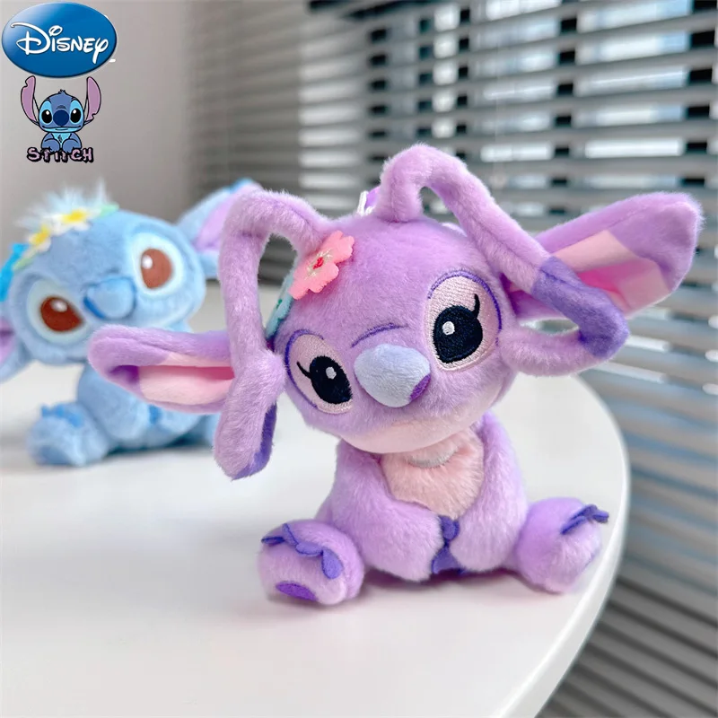 

Kawaii Disney Stitch Keychain Plush Angel Keyring Doll Plushies Stuffed Animals Women Backpack Pendant Wholesale Lilo Toy Kid