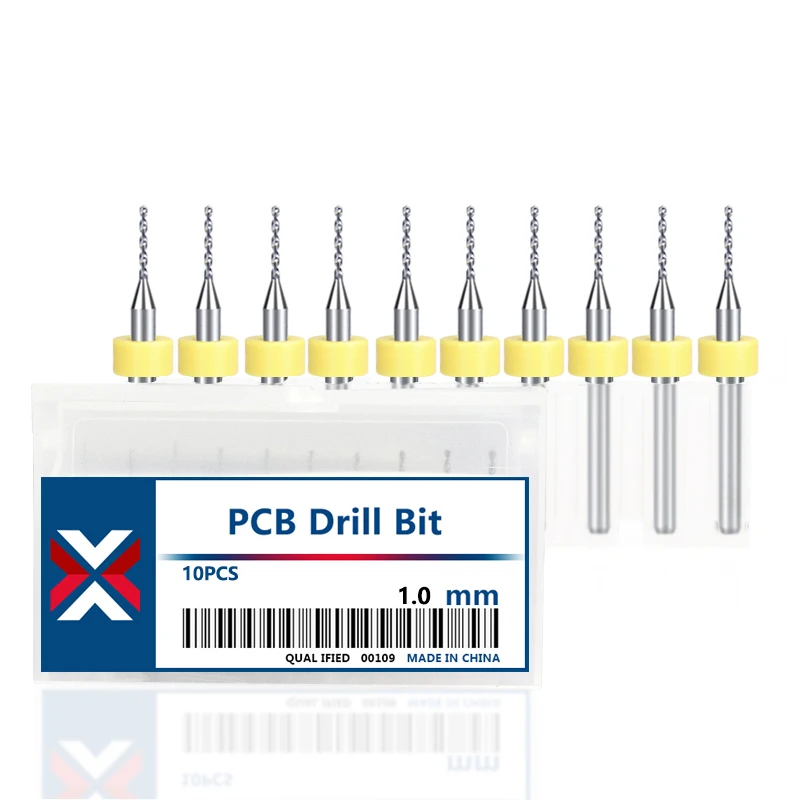 10-Piece Precision Micro Carbide Drill Bit Set for PCB, Woodwork, and Metal Applications