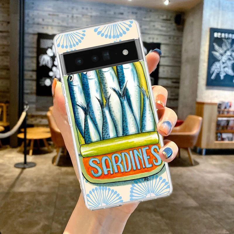 Sardines Canned Soft Clear TPU Transparent Phone Case
