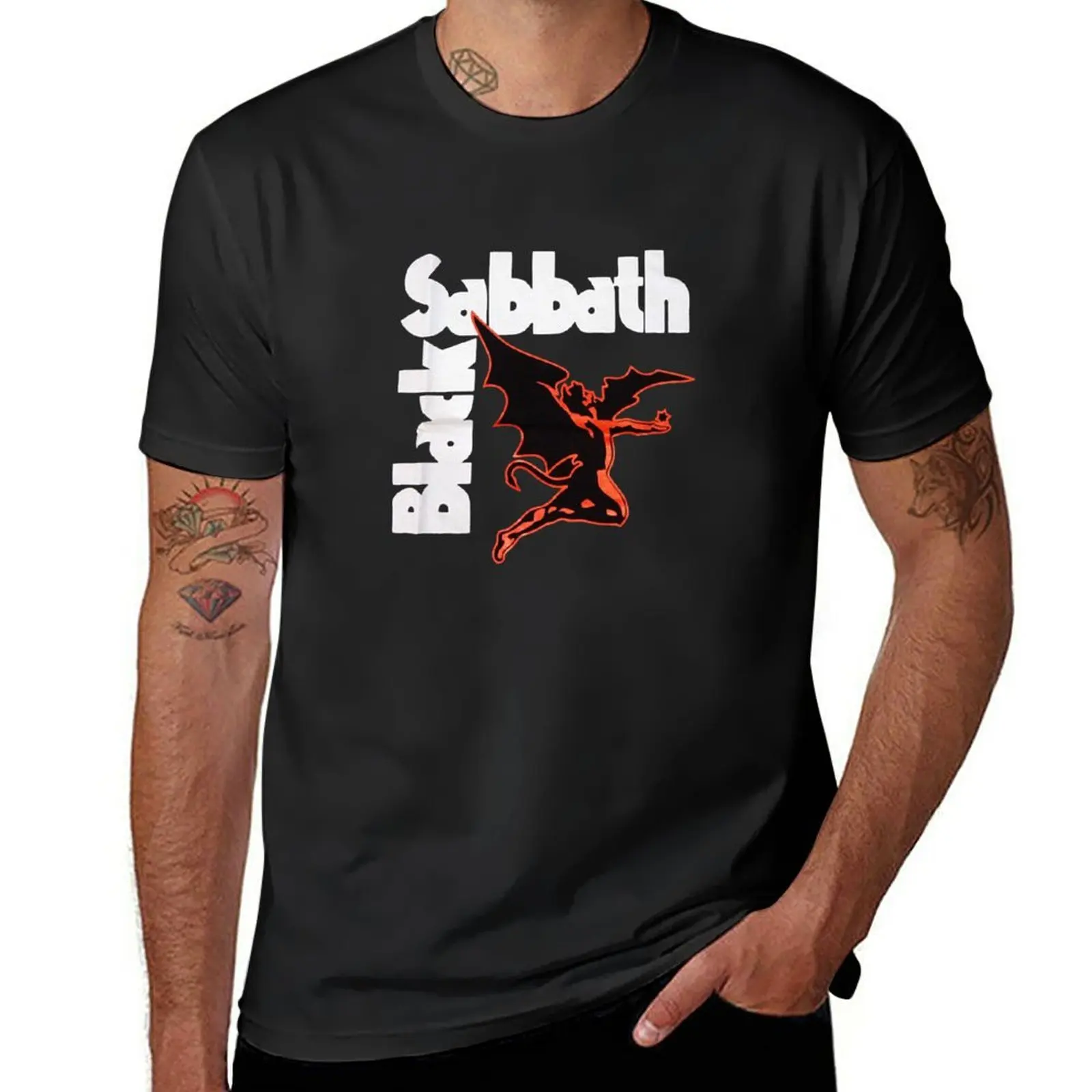 

New the black angel T-Shirt man clothes boys t shirts aesthetic clothes mens t shirt