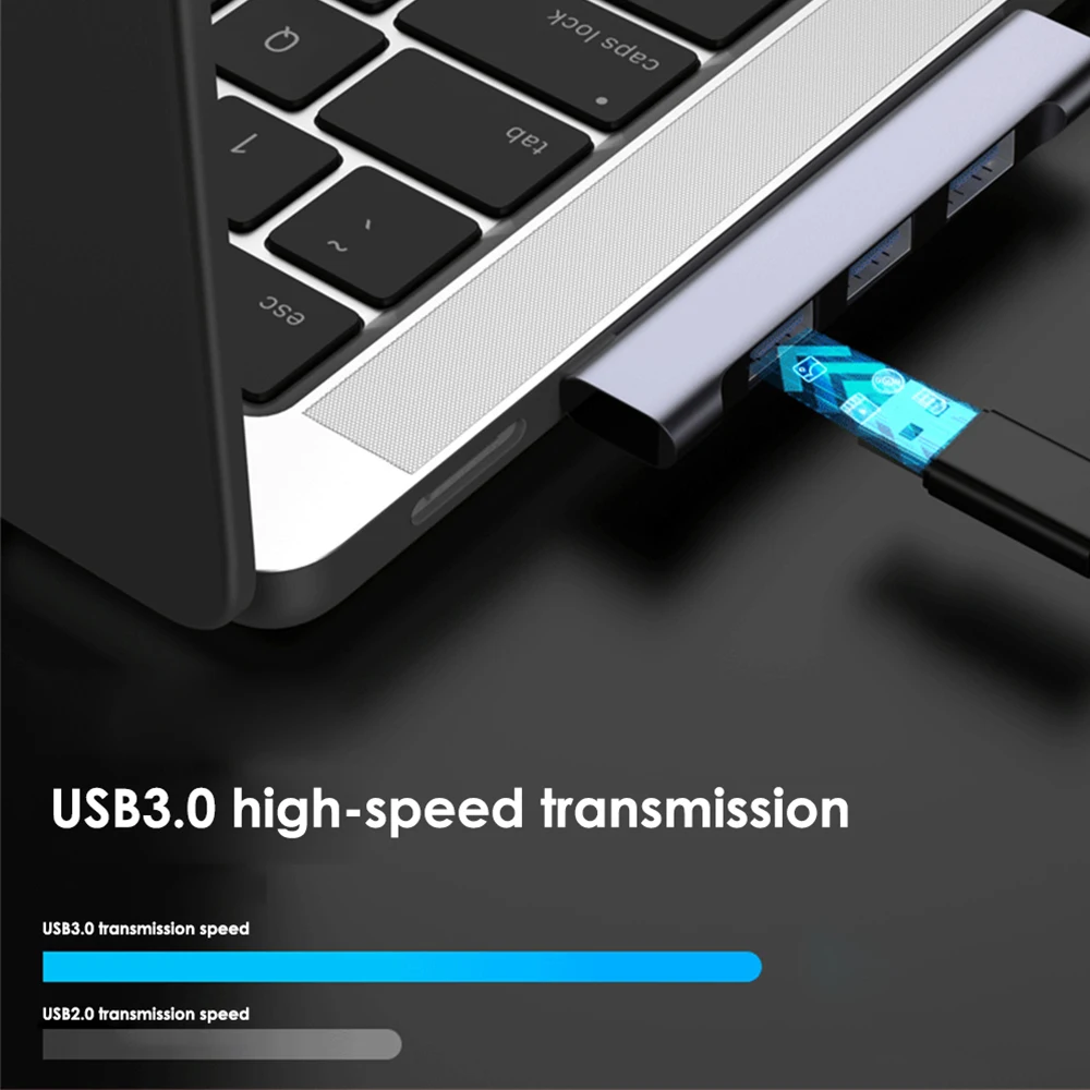 범용 컴팩트 미니 USB C 허브, USB 2.0, USB 3.0 도킹 스테이션, PD 고속 USB 허브, 컴퓨터 액세서리용, 4 인 1
