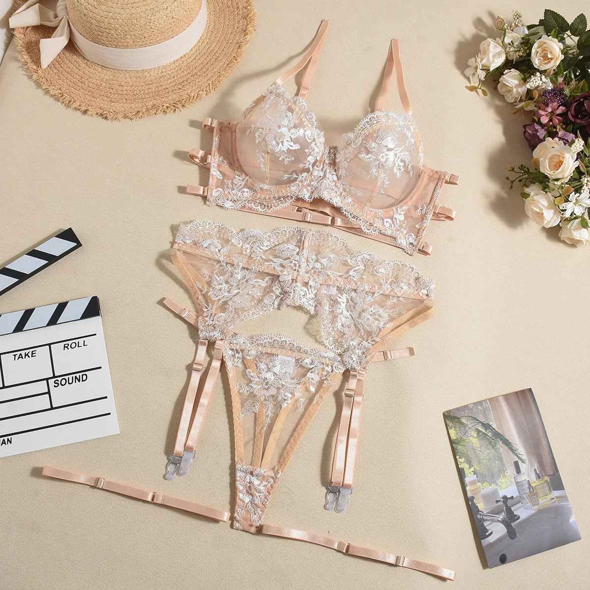 Ellolace Fairy Lingeries Sexy Hot Lace Garter Belt Set Daring Intimate Goods Complete Sexual Patner Lady Full Body Erotic Outfit