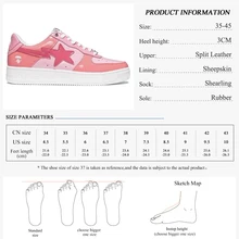  GMQM Genuine Leather Men and Women Breathable Sneakers None-Slip Vulcanized Flats Shoes Star New Design Sport Shoes Lace-Up 