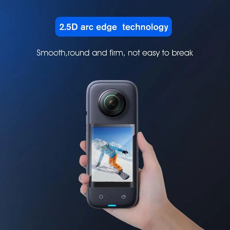 3D Curved 2PCS Protective Film Full Cover For Insta 360 X3 Sport Action Camera LCD Display Screen Protection Film Accessories