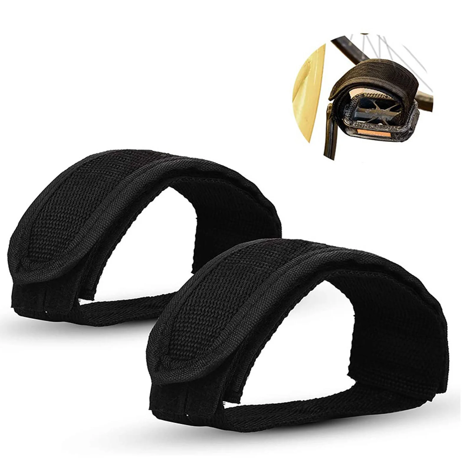 2pcs Bike Cycling Bicycle Soft Fixed Gear Pedal Band Feet Set Pedal Straps Bicycle Foot Straps Children Kids Cycling Riding