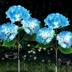 Waterproof LED Solar Flower Decor Lights for Outdoor Garden and Patio (2pcs)
