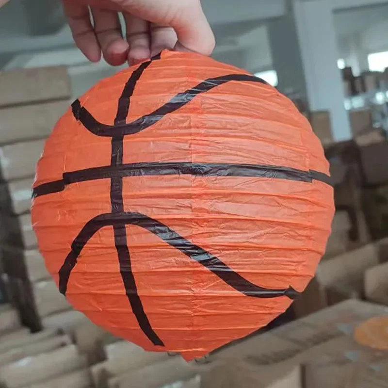 8/12inch Sports Series Basketball Football Baseball Paper Lantern Fashion Lampshade Layout Kids Birthday Party Decor Supplies