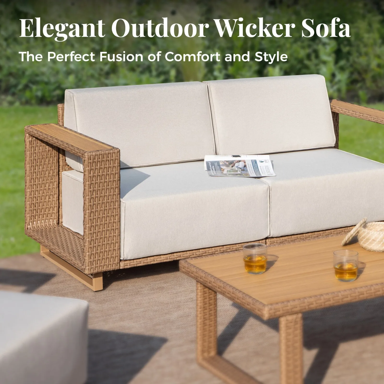 Rattan Patio Conversation Set 2