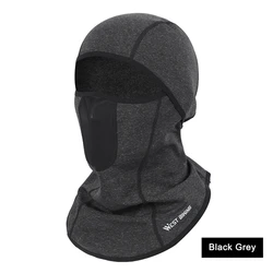 Winter Warm Cycling and Outdoor Sports Balaclava Scarf (Black Gray)