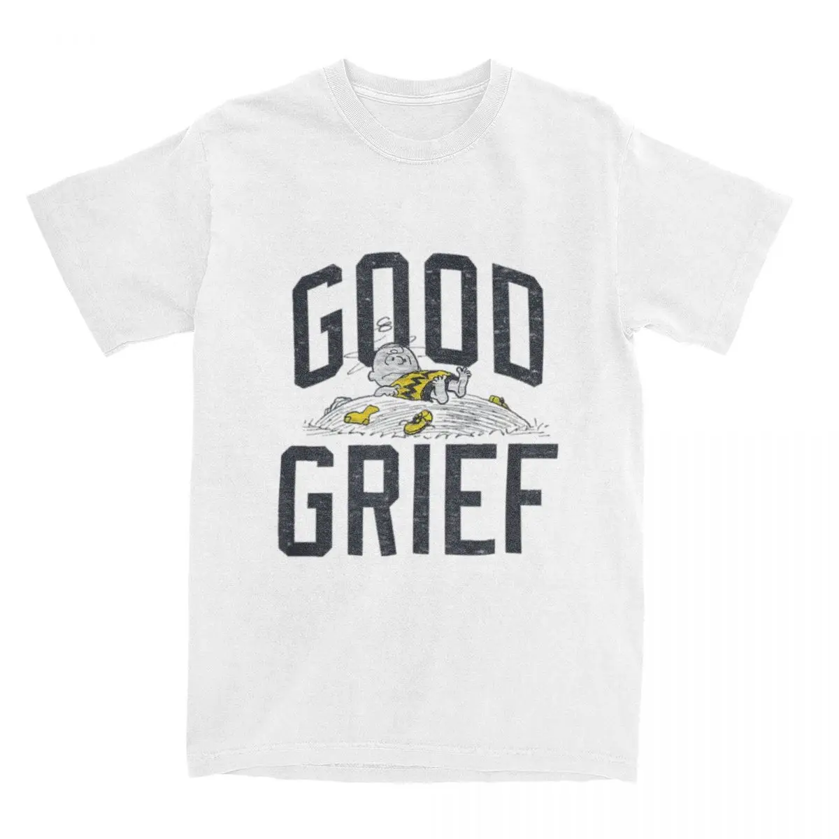 thumbnail image 1 of Camiseta de algodón con cuello redondo y manga corta para hombre y mujer, de Peanuts, Charlie Brown, Good Grief, Snoopy, 1 of 4